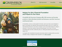 Tablet Screenshot of greenfieldslife.com
